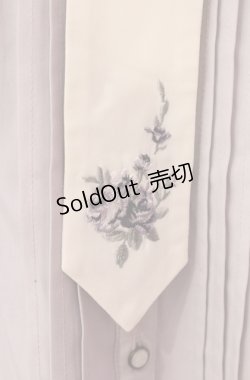 画像2: axes femme / 刺繍ネクタイ付ブラウス M ラベンダー O-25-08-13-080-AX-BL-OW-OS