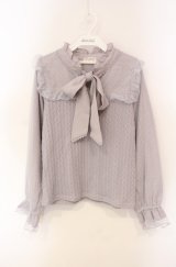 axes femme / ボウタイビスチェ風トップス F ラベンダー O-25-08-13-085-AX-TO-OW-OS