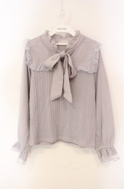 画像1: axes femme / ボウタイビスチェ風トップス F ラベンダー O-25-08-13-085-AX-TO-OW-OS