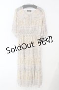 axes femme NOSTALGIE / フラワーパネル柄ワンピース F イエロー O-25-08-13-086-AX-OP-OW-OS