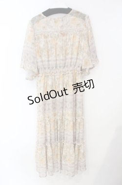 画像3: axes femme NOSTALGIE / フラワーパネル柄ワンピース F イエロー O-25-08-13-086-AX-OP-OW-OS