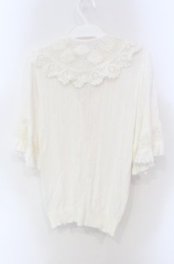 画像3: axes femme / レース付け襟ニットカーディガン M キナリ O-25-08-13-089-AX-TO-OW-OS