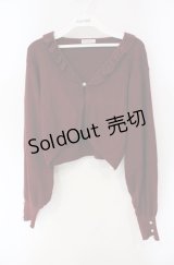 axes femme / プチフリルニットボレロ F ワイン O-25-08-13-090-AX-TO-OW-OS