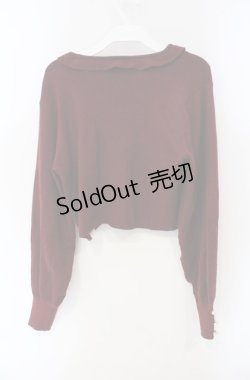 画像2: axes femme / プチフリルニットボレロ F ワイン O-25-08-13-090-AX-TO-OW-OS