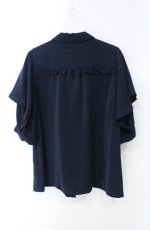 画像3: axes femme / ブーケリボン刺繍ブラウス M ネイビー O-25-08-13-091-AX-BL-OW-ZT082 (3)
