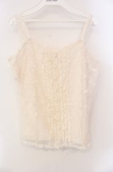 INGEBORG / レースキャミブラウス  アイボリー O-25-08-13-010-LO-BL-OW-OS