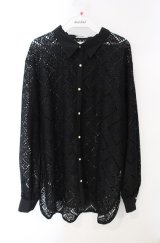 axes femme / モチーフレースシャツ F クロ O-25-08-13-094-AX-BL-OW-OS