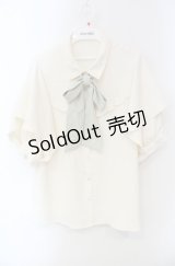 axes femme / ブーケリボン刺繍ブラウス M キナリ O-25-08-13-095-AX-BL-OW-OS