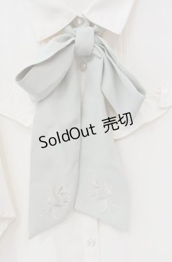 画像2: axes femme / ブーケリボン刺繍ブラウス M キナリ O-25-08-13-095-AX-BL-OW-OS