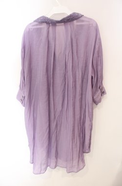 画像2: axes femme / シアースキッパーロングシャツ M ラベンダー O-25-08-13-096-AX-BL-OW-OS