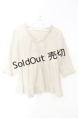 PINK HOUSE / 袖ミニリボンVネックチュニックシャツ  ベージュ O-25-08-13-099-LO-BL-IG-ZI