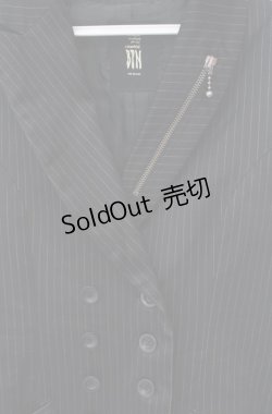 画像2: BPN / ピンストライプ燕尾ベスト M クロ O-25-08-13-100-GO-TO-OW-OS