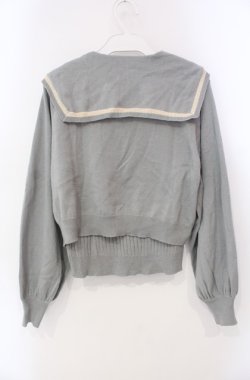 画像2: Fi.n.t / セーラーカラーアンサンブルニット F ブルーグレー O-25-08-13-011-CA-TO-OW-OS