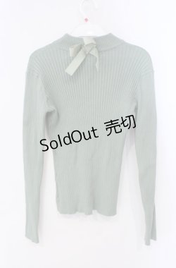 画像2: FA（Fi.n.t） / バックリボンテレコニット  グリーン O-25-08-13-013-LO-TO-OW-ZT509