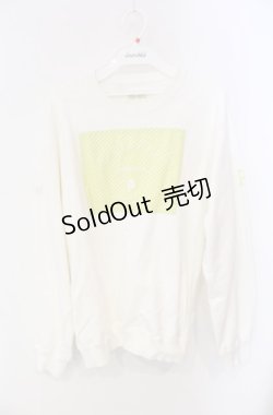 画像1: PINK HOUSE / ギンガムパッチワークトレーナー L シロ×グリーン O-25-08-13-002-LO-TO-OW-OS
