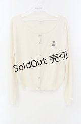 Secret Honey / クマ刺繍リボン鈕カーディガン  アイボリー O-25-08-13-016-CA-TO-YM-OS
