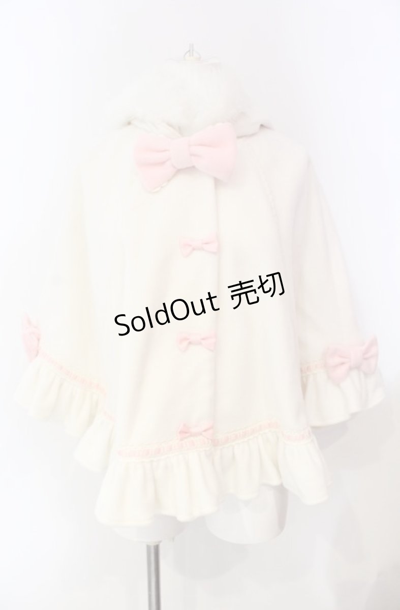 画像1: Angelic Pretty / ふわふわこねこちゃんケープ  シロ×ピンク O-25-08-13-029-AP-CO-IG-OS (1)