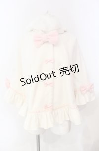 Angelic Pretty / ふわふわこねこちゃんケープ  シロ×ピンク O-25-08-13-029-AP-CO-IG-OS