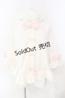 画像1: Angelic Pretty / ふわふわこねこちゃんケープ  シロ×ピンク O-25-08-13-029-AP-CO-IG-OS