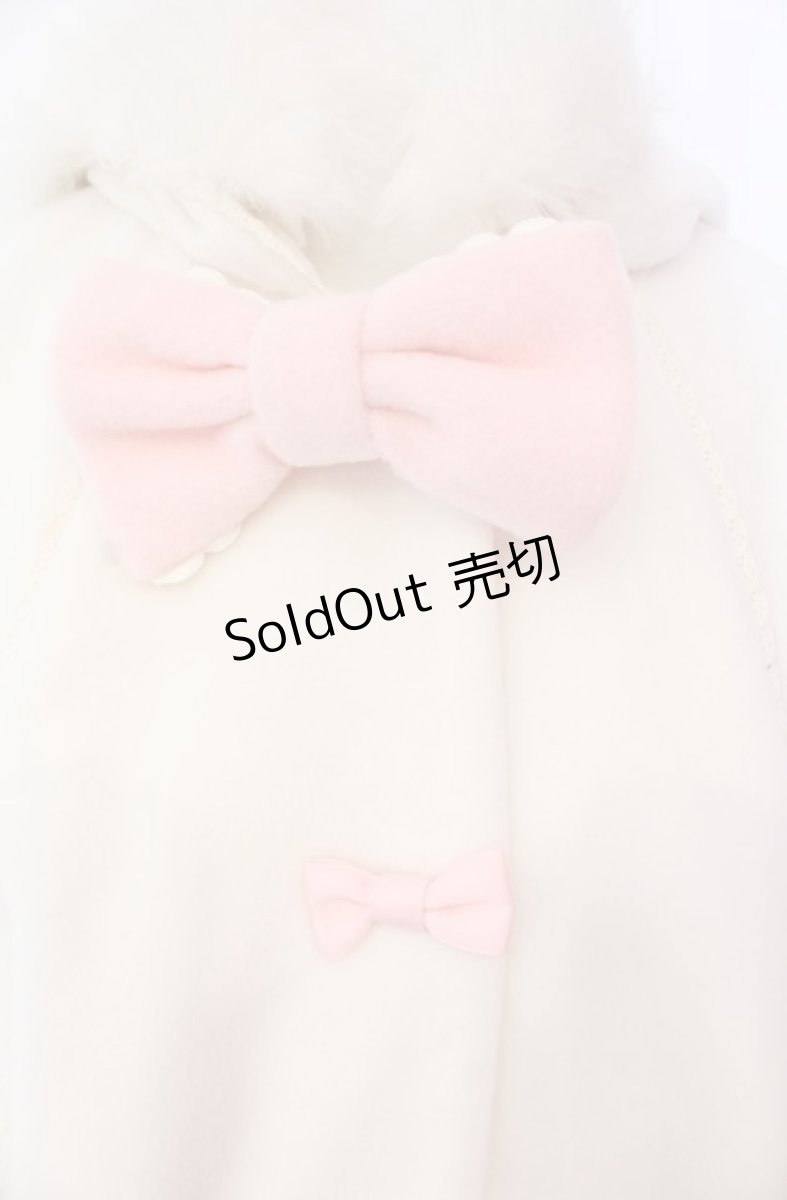 画像2: Angelic Pretty / ふわふわこねこちゃんケープ  シロ×ピンク O-25-08-13-029-AP-CO-IG-OS (2)