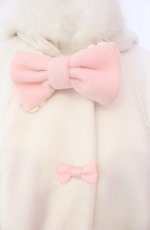 画像2: Angelic Pretty / ふわふわこねこちゃんケープ  シロ×ピンク O-25-08-13-029-AP-CO-IG-OS (2)