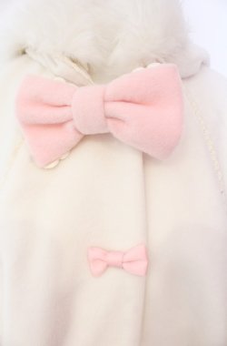 画像2: Angelic Pretty / ふわふわこねこちゃんケープ  シロ×ピンク O-25-08-13-029-AP-CO-IG-OS