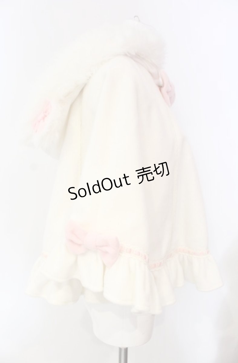 画像3: Angelic Pretty / ふわふわこねこちゃんケープ  シロ×ピンク O-25-08-13-029-AP-CO-IG-OS (3)