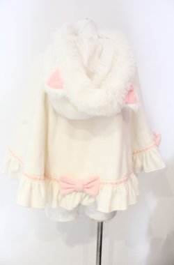 画像4: Angelic Pretty / ふわふわこねこちゃんケープ  シロ×ピンク O-25-08-13-029-AP-CO-IG-OS