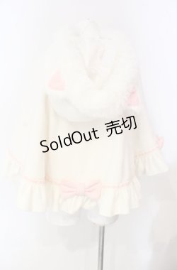 画像4: Angelic Pretty / ふわふわこねこちゃんケープ  シロ×ピンク O-25-08-13-029-AP-CO-IG-OS