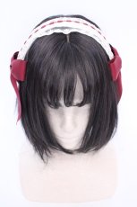 画像1: Amavel / サイドリボンレースカチューシャ  アカ×生成り O-25-08-14-001-CA-AC-IG-ZT488-F006 (1)
