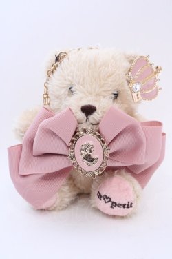 画像1: m petit by misako / くまちゃんバッグチャーム  ベージュピンク O-25-08-14-042-LO-ZA-IG-OS