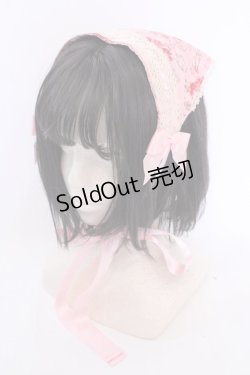 画像1: metamorphose / ガーデニングくまちゃんバブーシュカ  ピンク」 O-25-08-14-047-ME-AC-IG-OS