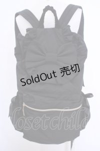 m petit by misako / TT AM リボンフラップ リュックサック  クロ O-25-08-14-051-LO-BG-IG-OS