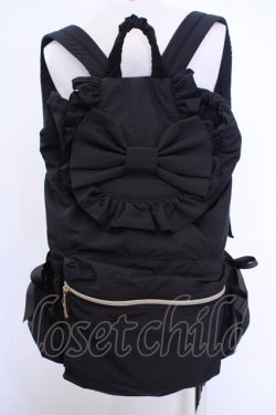 画像1: m petit by misako / TT AM リボンフラップ リュックサック  クロ O-25-08-14-051-LO-BG-IG-OS
