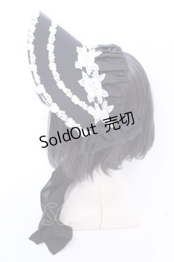 画像2: Chantilly / ハーフボンネット  クロ×シロ O-25-08-14-009-EL-AC-IG-OS