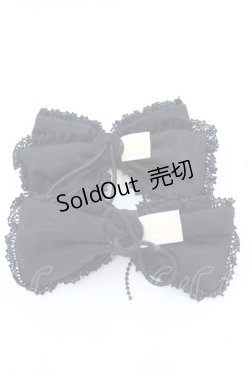 画像2: metamorphose / バラ＆パールリボンヘアゴム（２個セット）  クロ O-25-08-14-013-ME-AC-IG-OS