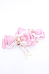 Amavel / Fairy Dreamダブルリボンクリップ  ピンク O-25-08-14-018-CA-AC-IG-OS