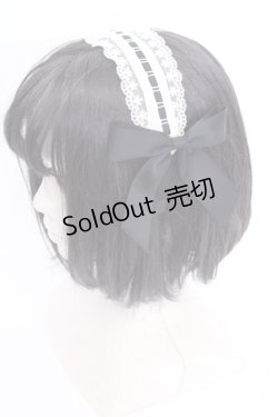 画像3: Amavel / サイドリボンレースカチューシャ  クロ×生成り O-25-08-14-002-CA-AC-IG-OS