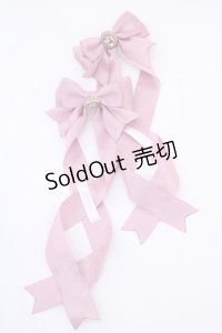 Amavel / CoffretaBijouツインテリボンバレッタ  ピンク O-25-08-14-023-CA-AC-IG-OS