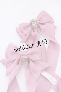 画像2: Amavel / CoffretaBijouツインテリボンバレッタ  ピンク O-25-08-14-023-CA-AC-IG-OS