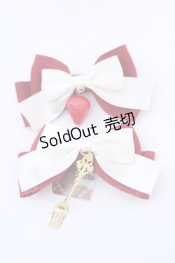 画像1: Amavel / Buffet de Fraisesリボンクリップ  アカ O-25-08-14-025-CA-AC-IG-OS