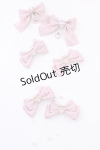Rojita / パールガーランド付トリプルリボンクリップ  ピンク O-25-08-14-027-LO-AC-IG-OS