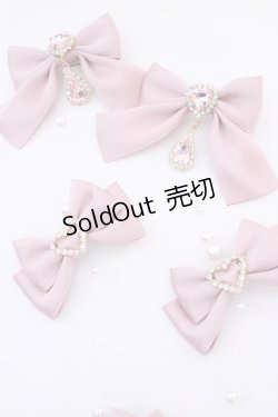 画像2: Rojita / パールガーランド付トリプルリボンクリップ  ピンク O-25-08-14-027-LO-AC-IG-OS