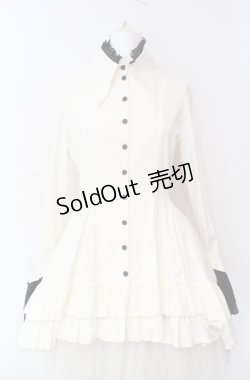 画像1: MARBLE / 後ろロングワンピース  アイボリー×クロ O-25-08-16-003-GO-OP-IG-OS