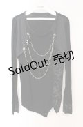 Sixh / レイヤード風カットソー  ブラック O-25-08-16-029-HN-TO-OW-OS