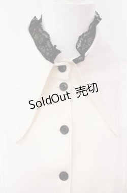 画像2: MARBLE / 後ろロングワンピース  アイボリー×クロ O-25-08-16-003-GO-OP-IG-OS