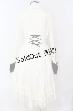 画像4: MARBLE / 後ろロングワンピース  アイボリー×クロ O-25-08-16-003-GO-OP-IG-OS