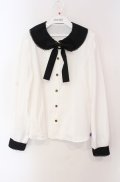 Angelic Pretty / 図書館ブラウス  シロ×クロ O-25-08-16-042-AP-BL-IG-OS