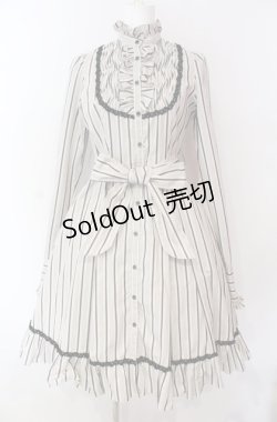 画像1: Victorian maiden / レジメンタルストライプドレス  シナモン O-25-08-16-004-CL-OP-IG-OS