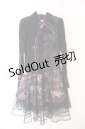 Qutie Frash / チャイナワンピース  ブラック×パープル O-25-08-16-045-QU-OP-OW-OS